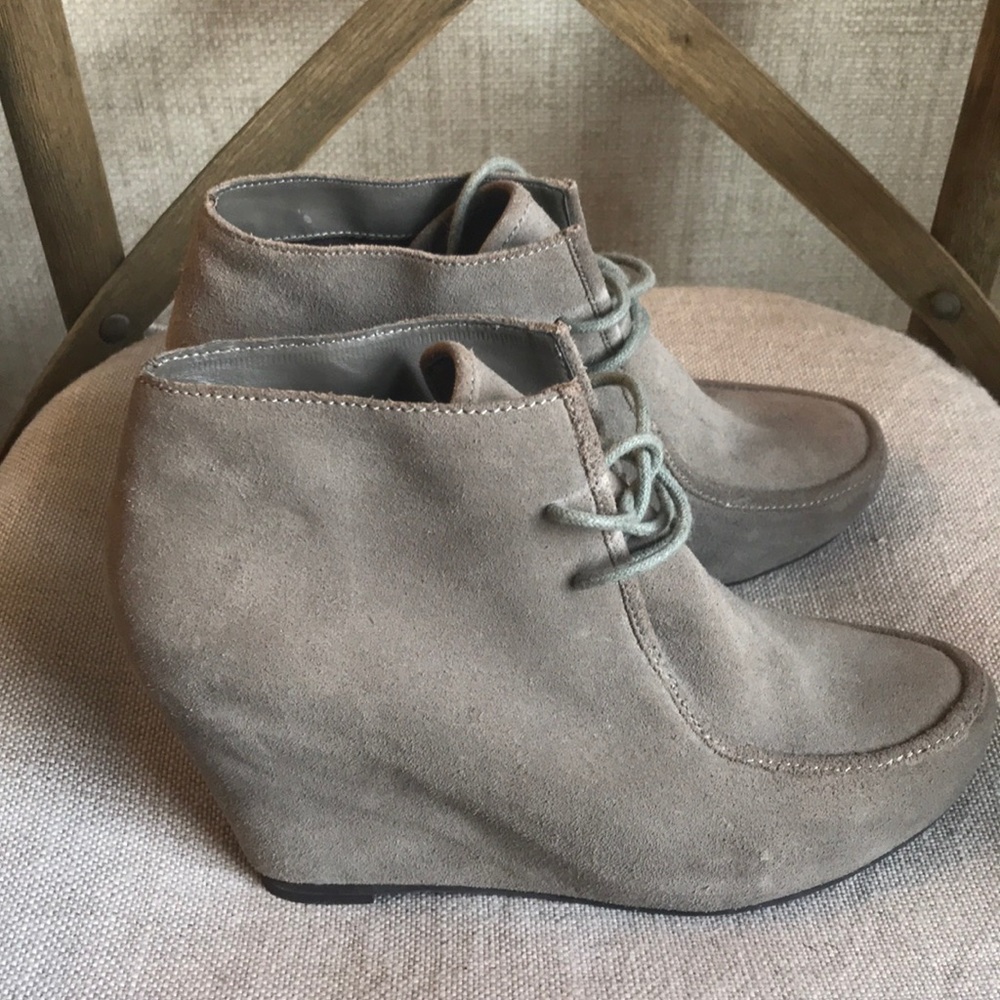 Dolce Vita suede wedge ankle booties